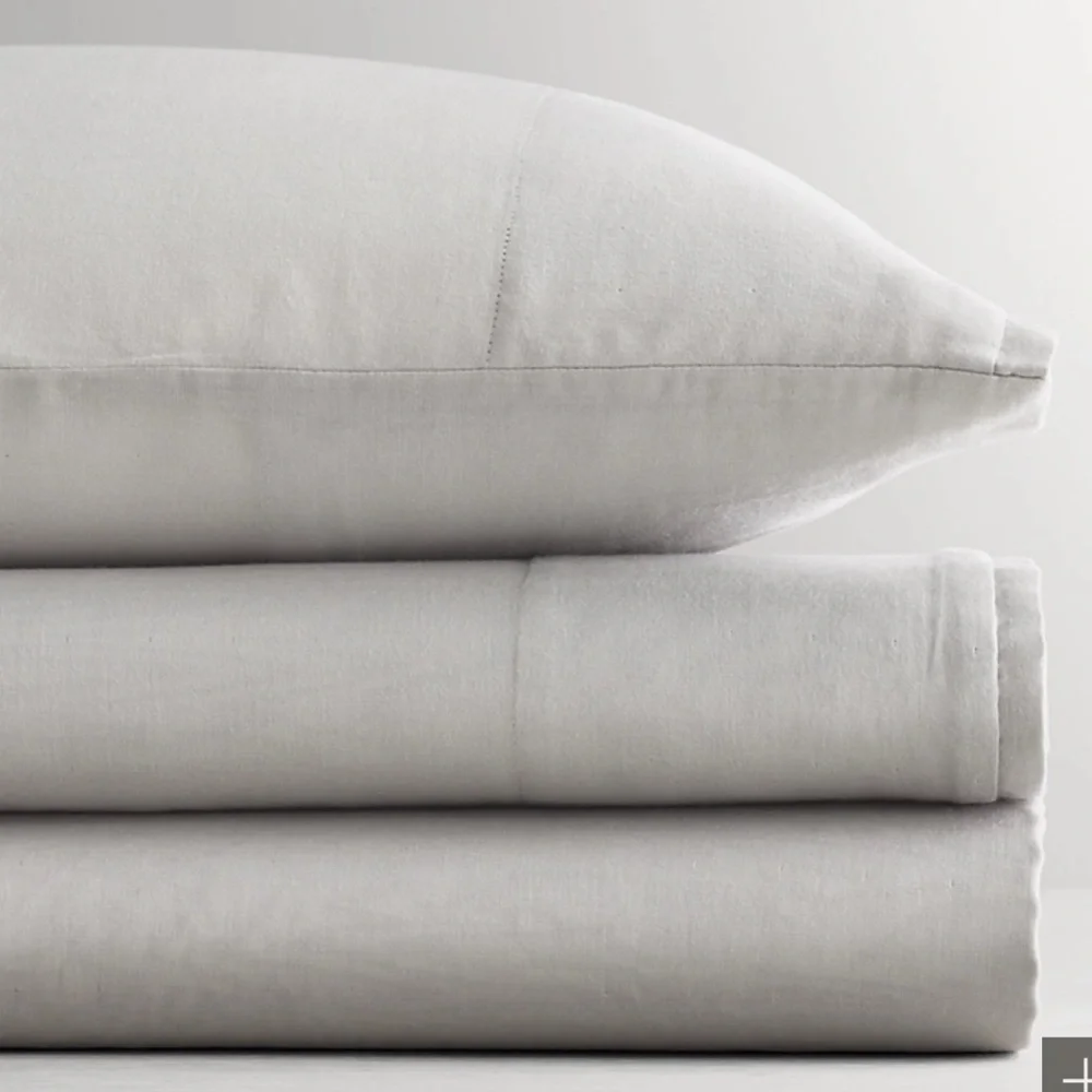 Restoration Hardware Grey Ultra Fine Organic Cotton Toddler Pillow Case